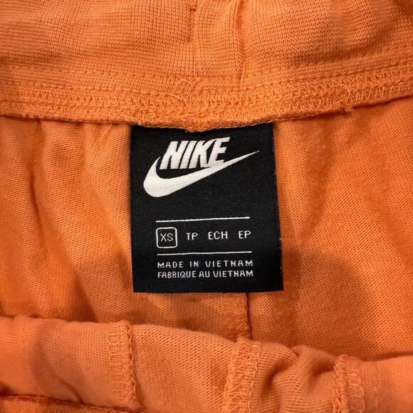 Nike Sportswear Club Fleece Sweat Shorts Womens Size XS Bright Orange Drawstring - Picture 4 of 8